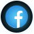 Logo do Facebook em órbita